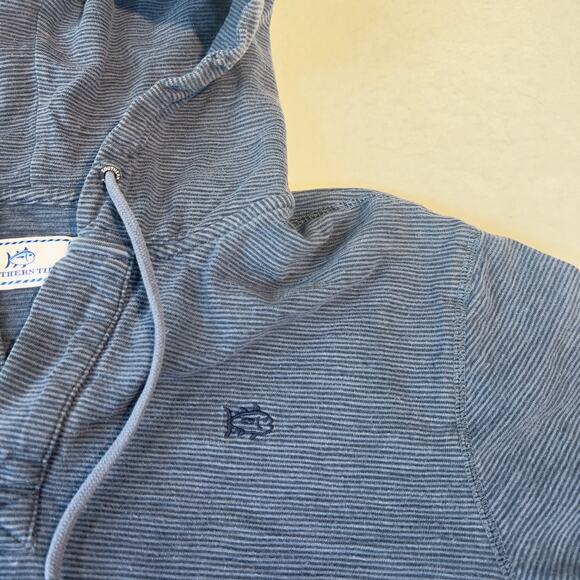 Southern Tide Hoodie Sweatshirt S Drawstring Hood Kangaroo Pouch Henley Style - Picture 3 of 15